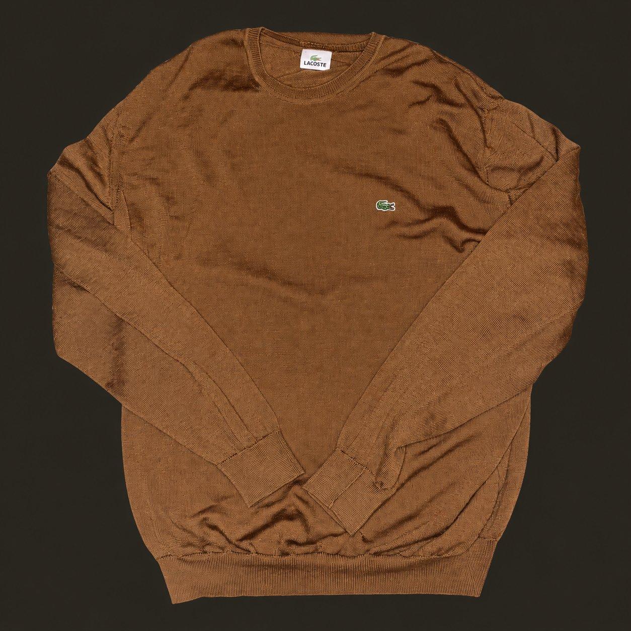 Vintage Lacoste Brown Knit Crewneck
