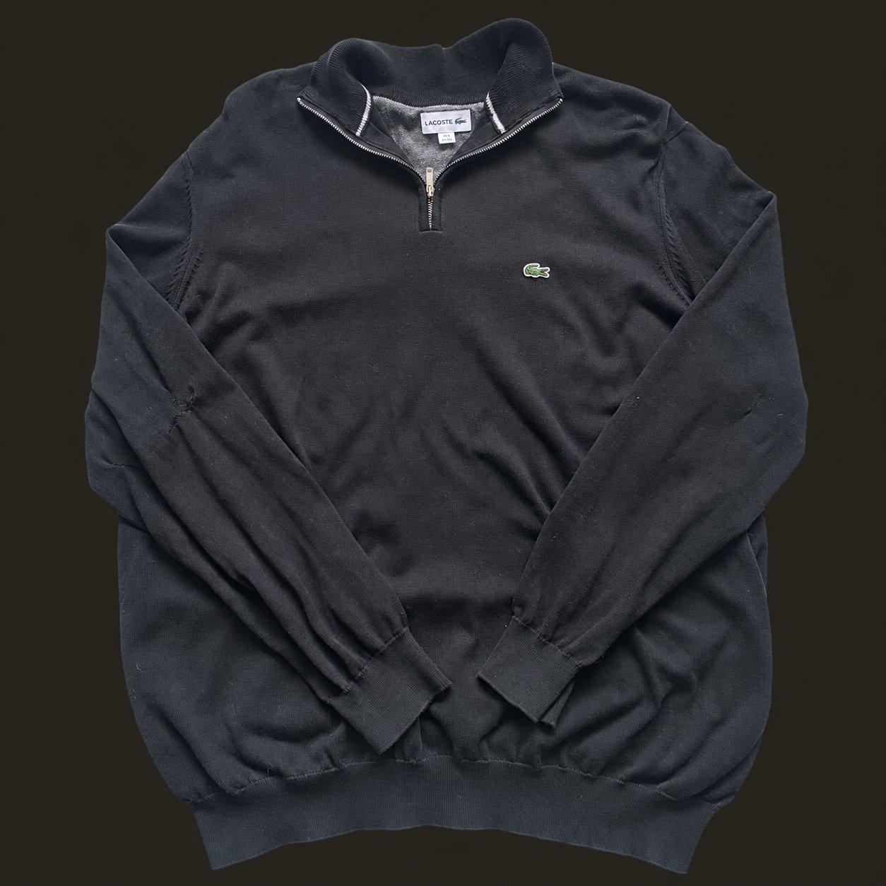 Lacoste Black Quarter-Zip Knit
