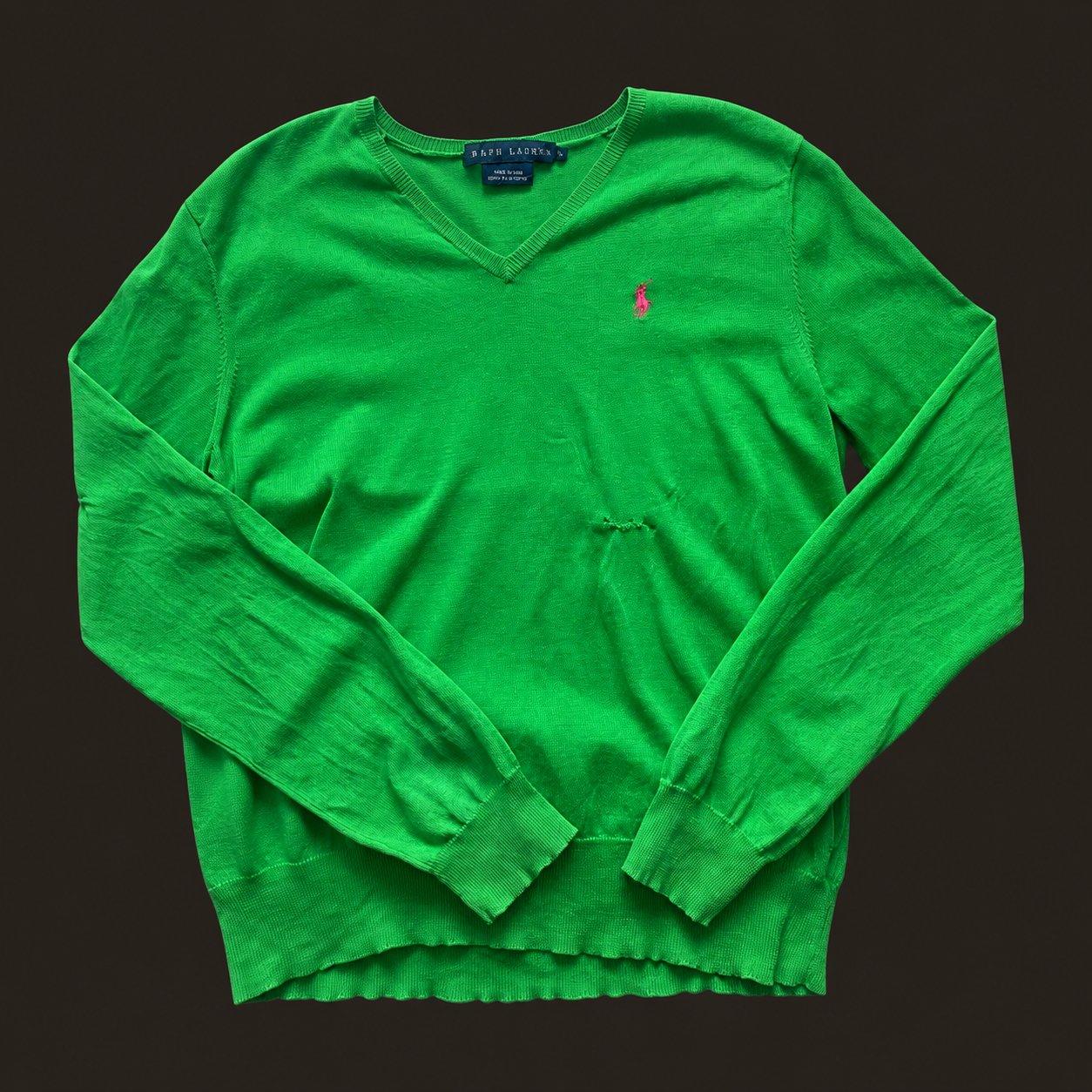 Ralph Lauren Green V-Neck Knit – Women